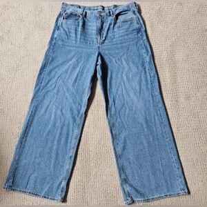 American Eagle Jeans Womens 18 Skater Jean High Waist Wide Leg Baggy Slouchy